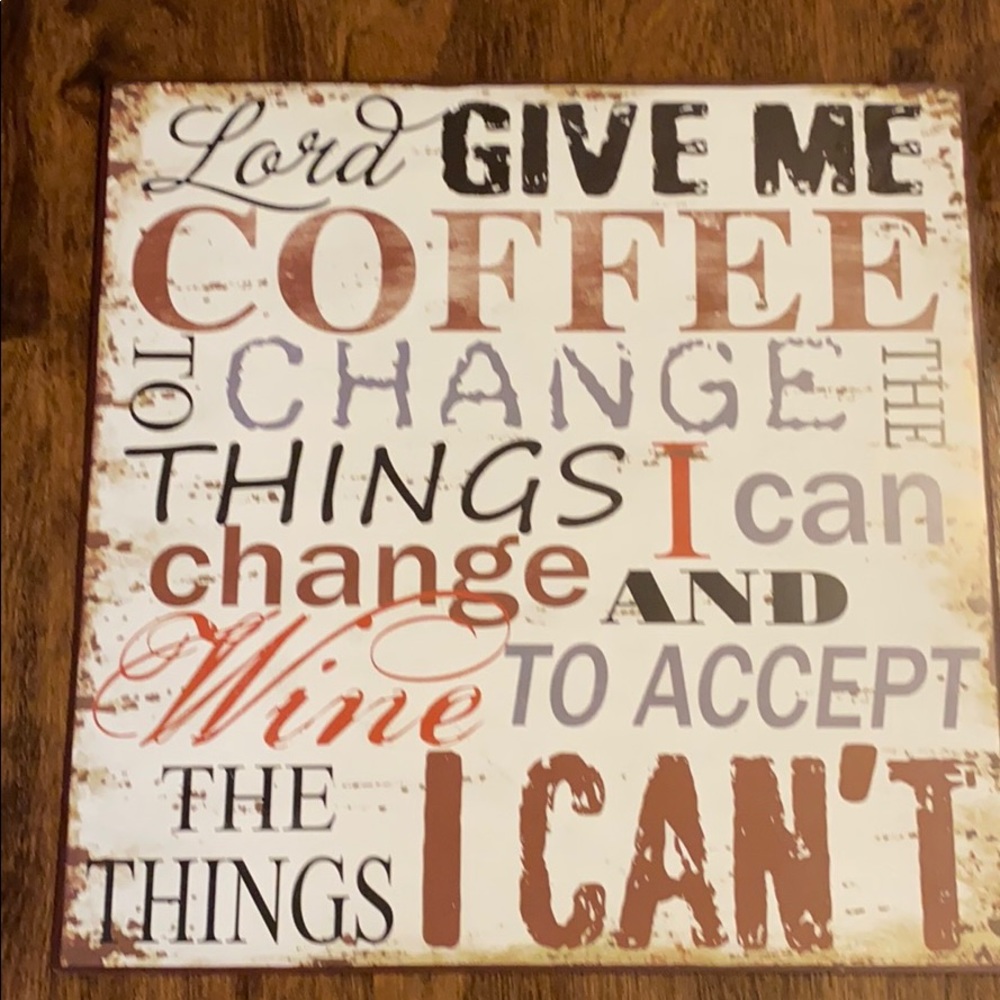 Coffee/ wine plaque